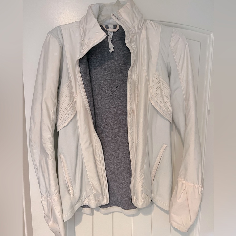 Off white Lulu Lemon Zip Up size 6